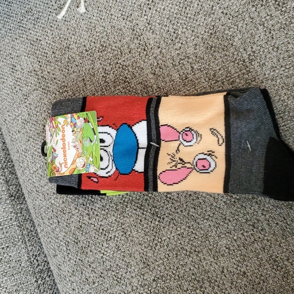 Nickelodeon Ren and Stempy/ Rugrats Sock Bundle - Picture 1 of 6